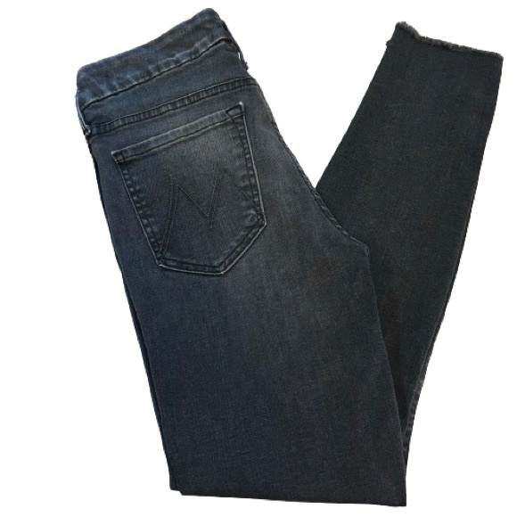 MOTHER Denim Looker Ankle Fray Gray Size 27 EUC - Picture 10 of 12